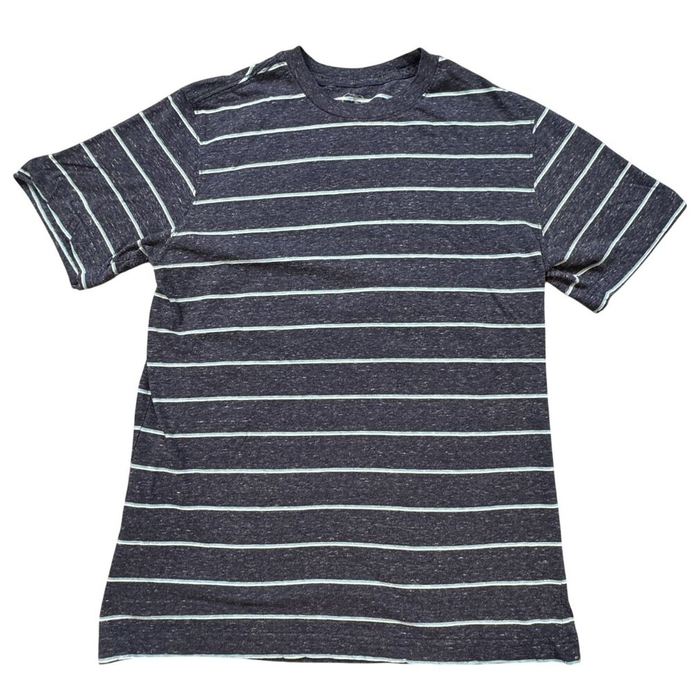 Ocean Pacific Mens Navy Blue Crewneck T-Shirt Stripes Short Sleeve OP Size Small
